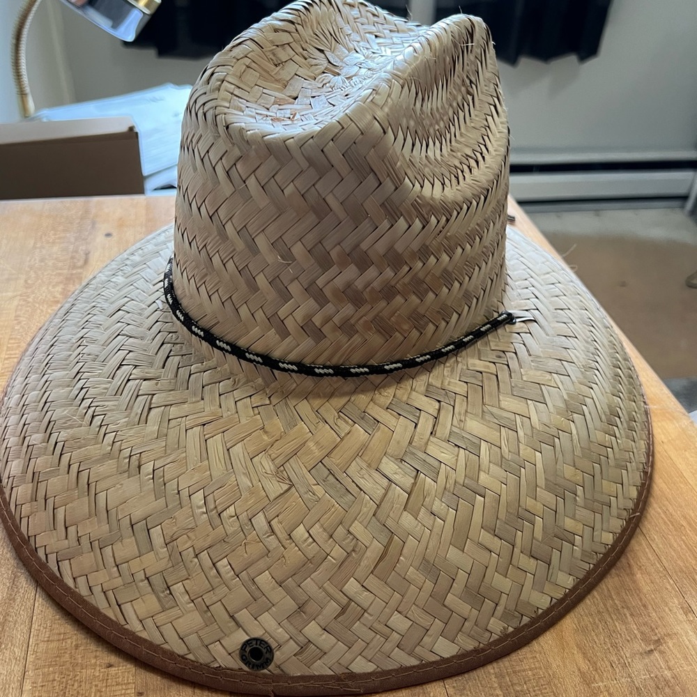 Mens straw shade hat